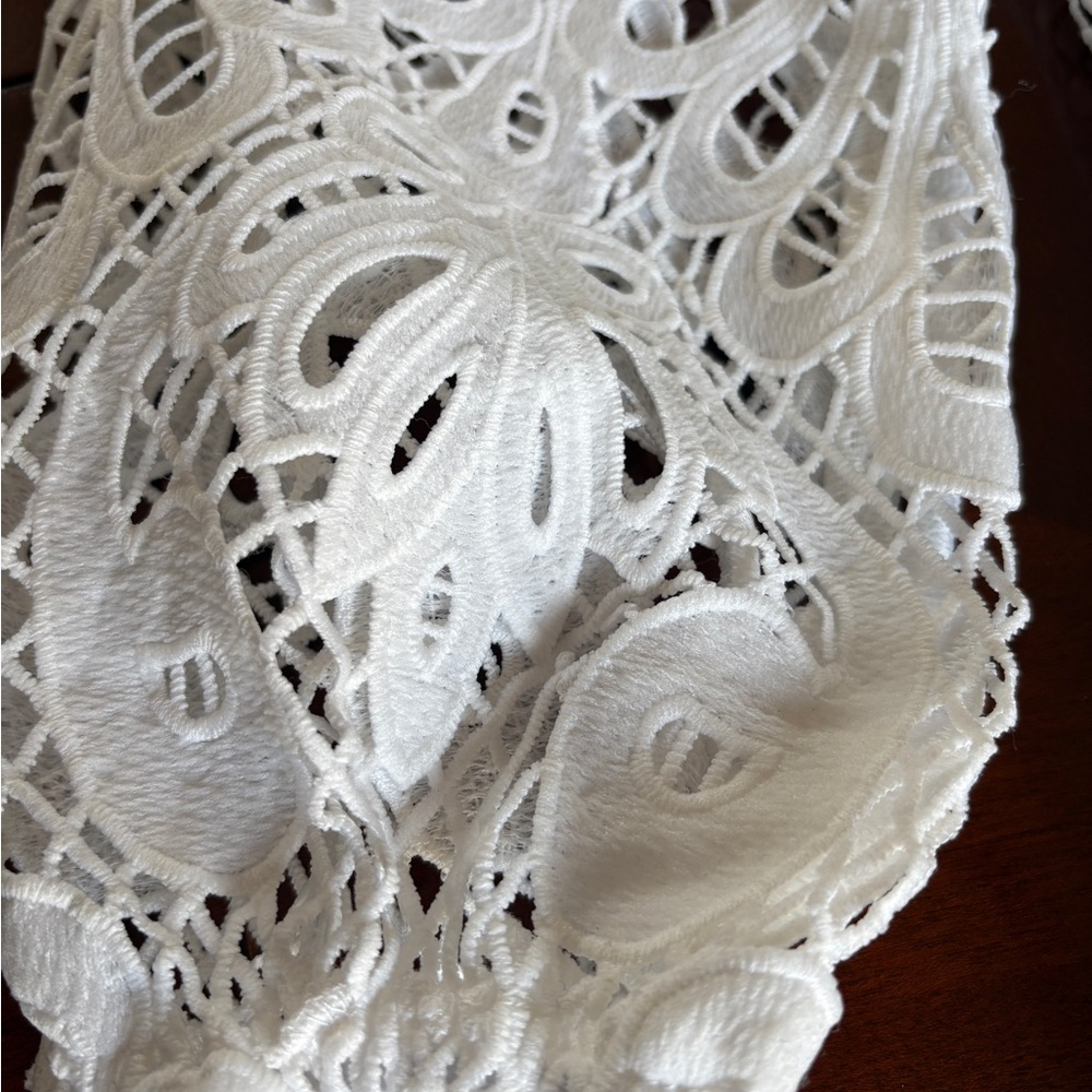 Showpo White Crochet Mini Dress - Picture 8 of 11